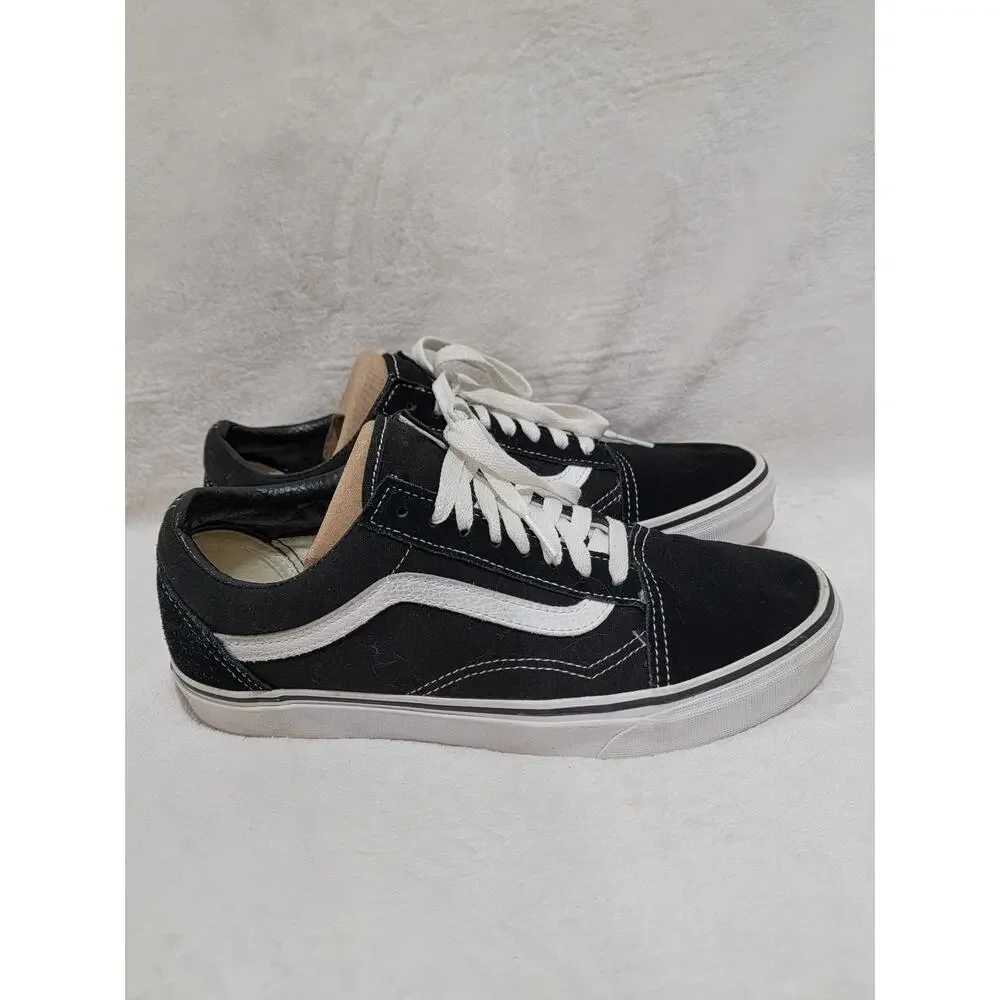 Vans Old Skool Black Suede Canvas Skate Shoes Men's Size 7.5 US / 7 US women
